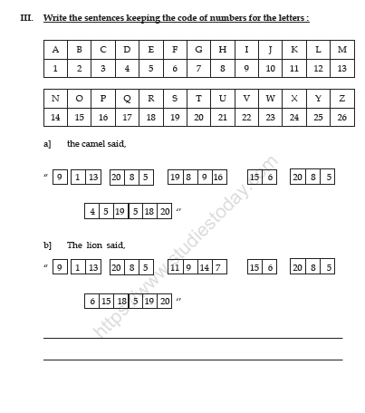 CBSE Class 3 English Practice Worksheets (52)-The Ship of the Desert 2