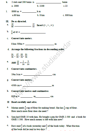 cbse class 3 mathematics worksheet set p