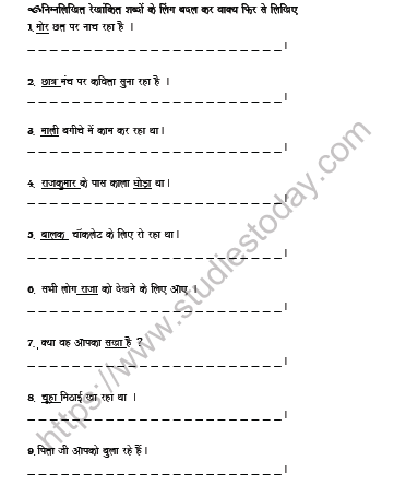 CBSE Class 5 Hindi Gender Worksheet Set C 2