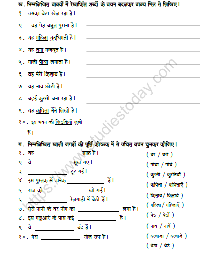 CBSE Class 5 Hindi Number Worksheet Set A 2