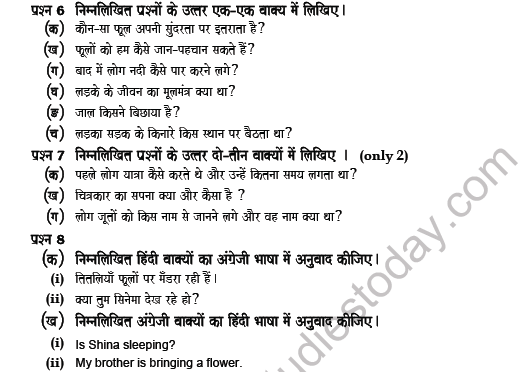 CBSE Class 5 Hindi Question Paper Set T 3