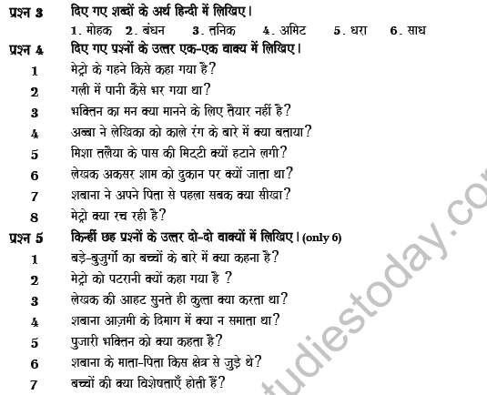 CBSE Class 5 Hindi Question Paper Set V Solved 2