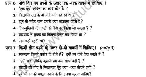 CBSE Class 5 Hindi Question Paper Set Z 3