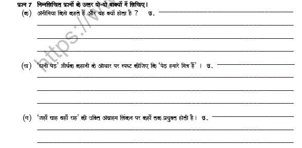 CBSE Class 5 Hindi Revision Worksheet Set H 3
