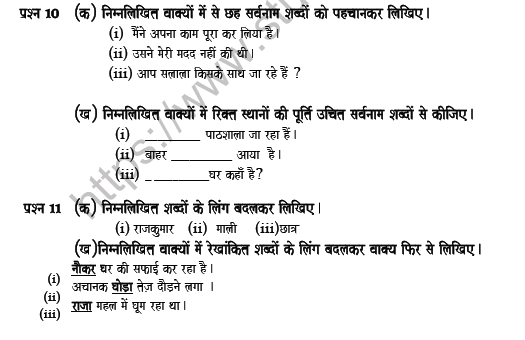 CBSE Class 5 Hindi Sample Paper Set X 3