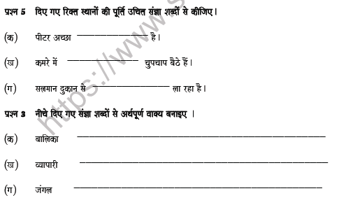 CBSE Class 5 Hindi Worksheet Set D Solved 3