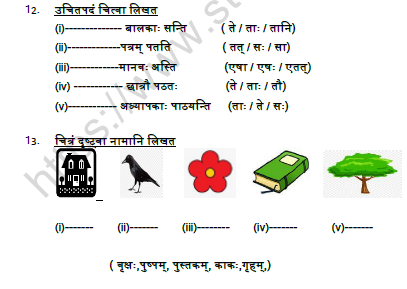 CBSE Class 5 Sanskrit Revision Worksheet Set F 3