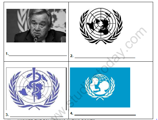 CBSE Class 5 Social Science The United Nations Worksheet