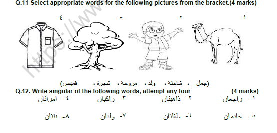 CBSE Class 6 Arabic Question Paper Set H Solved 3