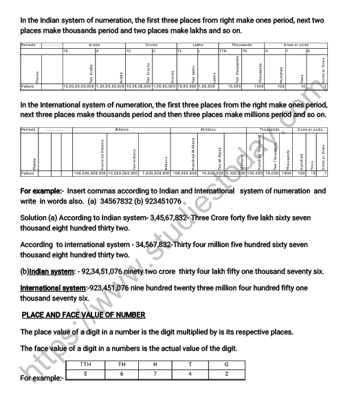 CBSE Class 6 Mathematics Knowing Our Numbers Worksheet Set A 2