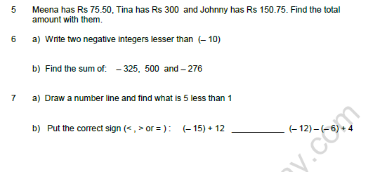 CBSE Class 6 Mathematics Worksheet Set N Solved 2