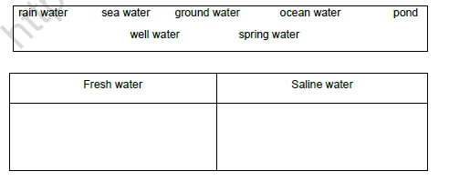 CBSE Class 6 Science Water Worksheet Set A 1