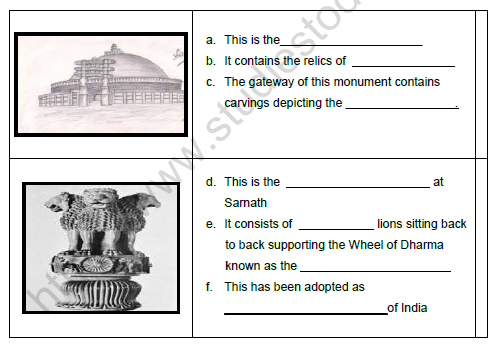 CBSE Class 6 Social Science Ashoka the emperor Who Gave Up War Worksheet Set B