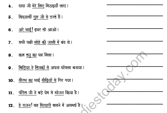 CBSE Class 7 Hindi Case Worksheet Set B 3