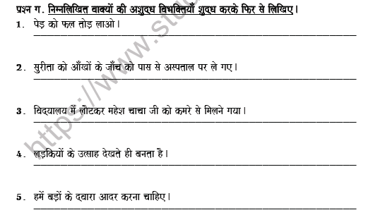CBSE Class 7 Hindi Case Worksheet Set B 4