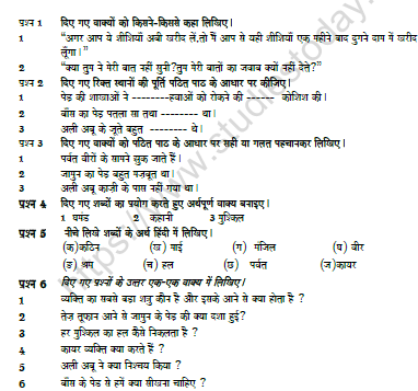 CBSE Class 7 Hindi Question Paper Set 1 Solved 1