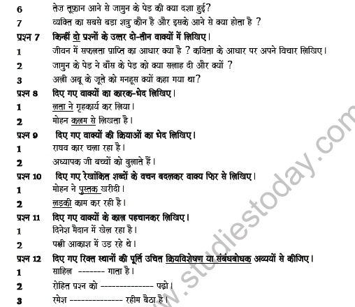 CBSE Class 7 Hindi Question Paper Set 10 Solved 2