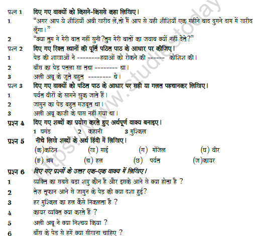 CBSE Class 7 Hindi Question Paper Set 11 Solved 1