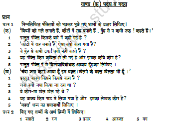 CBSE Class 7 Hindi Question Paper Set 2 Solved 1