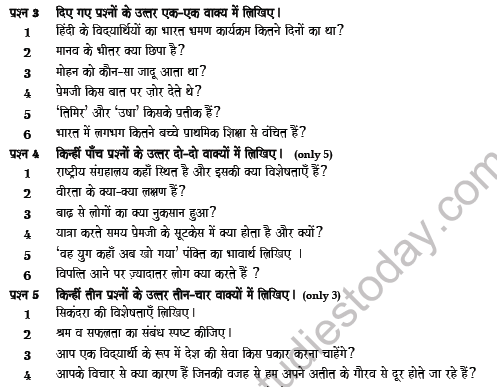 CBSE Class 7 Hindi Question Paper Set 7 Solved 2