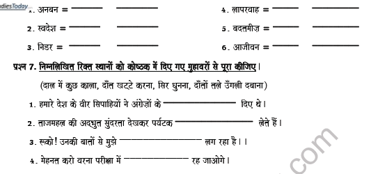 CBSE Class 7 Hindi Worksheet Set 9 3