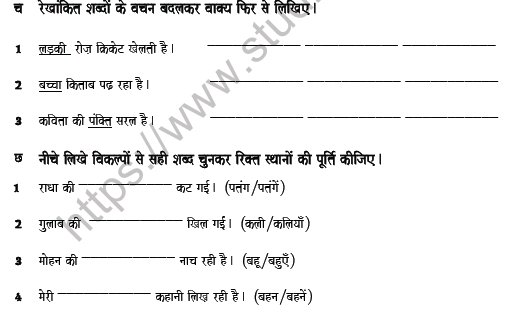 CBSE Class 7 Hindi Worksheet Set H 3