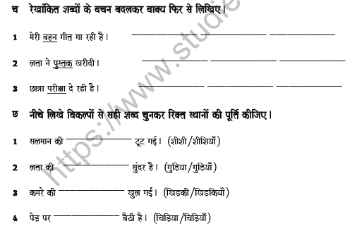 CBSE Class 7 Hindi Worksheet Set I 3