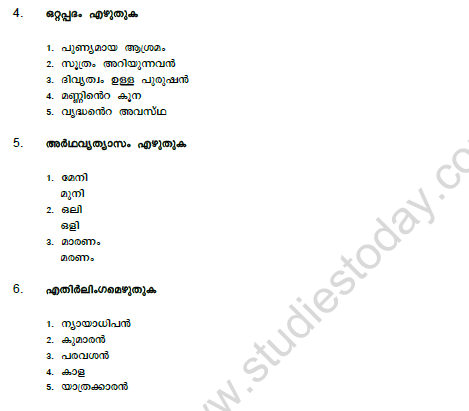 CBSE Class 7 Malayalam Question Paper Set G 2