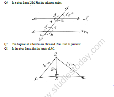 CBSE Class 7 Maths Revision Worksheet 4