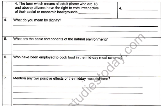 CBSE Class 7 Social Science Worksheet Set Q 2