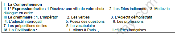 CBSE Class 8 French Worksheet Set H 1