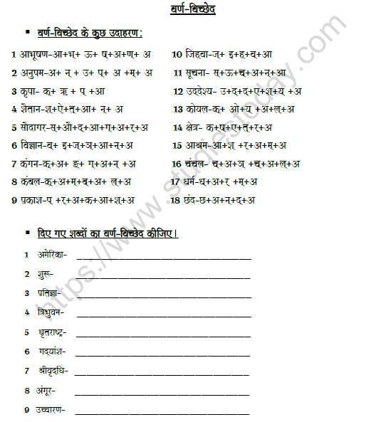 CBSE Class 8 Hindi Letter disjoint Worksheet Set B 1