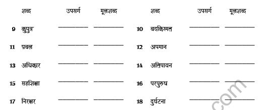 CBSE Class 8 Hindi Prefix Worksheet Set B 3
