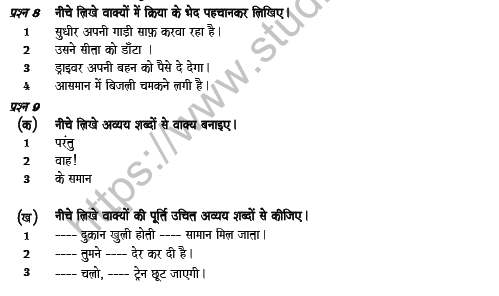 CBSE Class 8 Hindi Question Paper Set X Solved 3