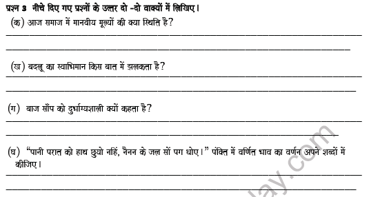 CBSE Class 8 Hindi Revision Worksheet Set E 3