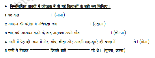 CBSE Class 8 Hindi Verb Worksheet Set C 2