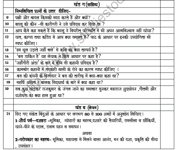 CBSE Class 8 Hindi Worksheet Set D 4
