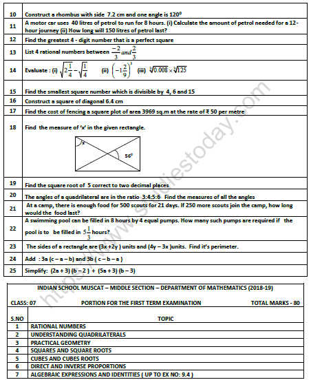 CBSE Class 8 Mathematics Practice Worksheet Set E 2