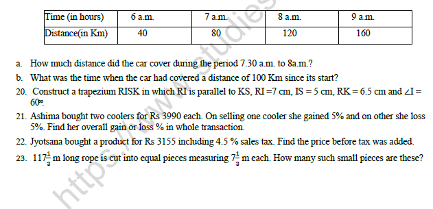 CBSE Class 8 Mathematics Worksheet Set B 4