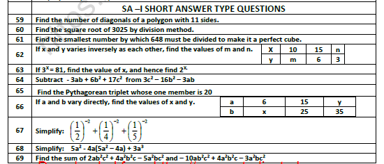CBSE Class 8 Mathematics Worksheet Set E 4