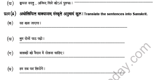 CBSE Class 8 Sanskrit Question Paper Set K Solved 2
