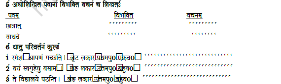 CBSE Class 8 Sanskrit Revision Worksheet Set E