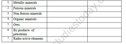 CBSE Class 8 Social Science Mineral And Power Resources Worksheet Set B  1