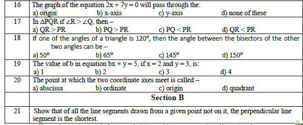 CBSE Class 9 Mathematics Worksheet Set D 2