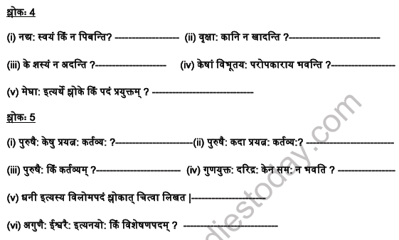 CBSE Class 9 Sanskrit Sukti Motkam Practice Worksheet Set B 2