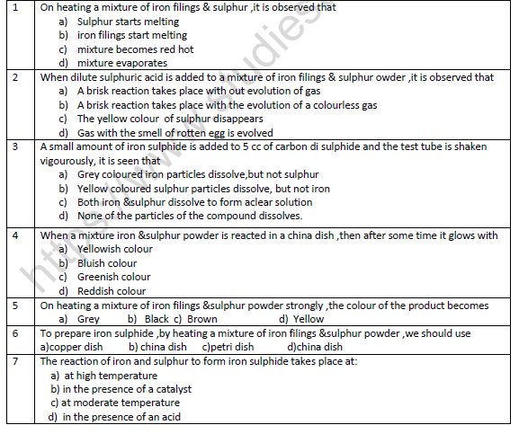 CBSE Class 9 Science Lab Worksheet Preparation of Mixture and Compound 3