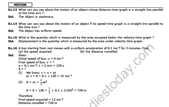 CBSE Class 9 Science Motion Worksheet Set J 5