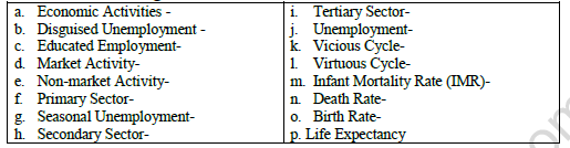 CBSE Class 9 Social Science People as Resource Worksheet Set A 1