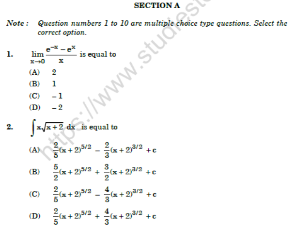 CBSE Class 12 Applied Mathematics Compartment Question Paper 2020