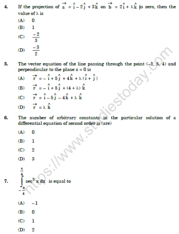 CBSE Class 12 Mathematics Boards 2020 Question Paper Solved Set A